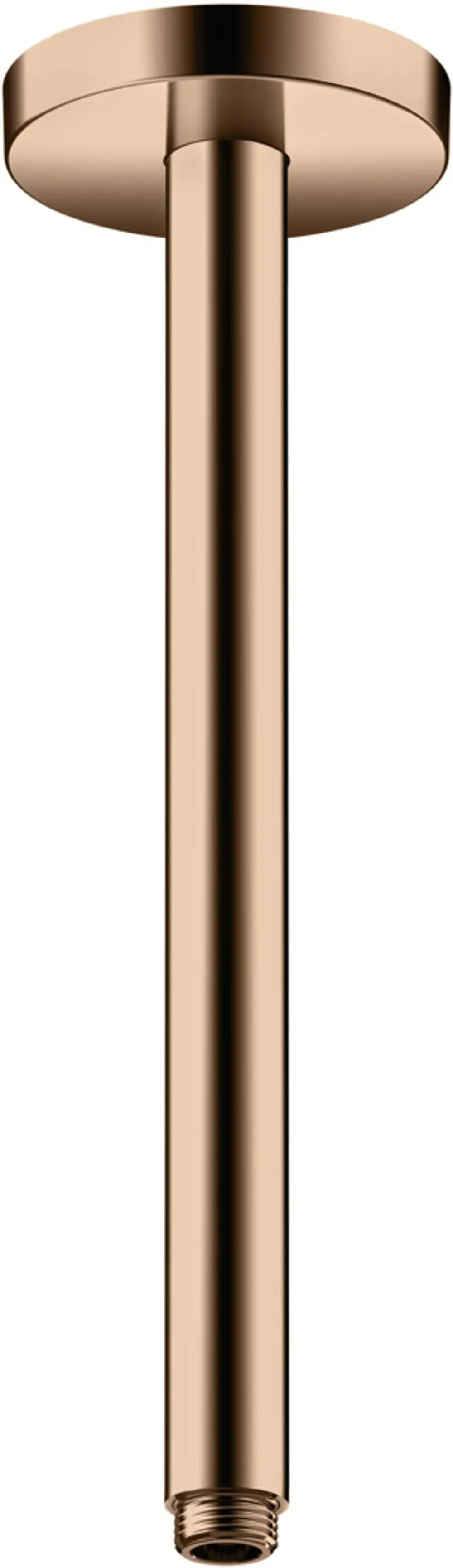 Runder Deckenanschluss in Polished Red Gold mit vertikalem, zylindrischem Design. Hergestellt von AXOR, geeignet für Montage an der Decke.
